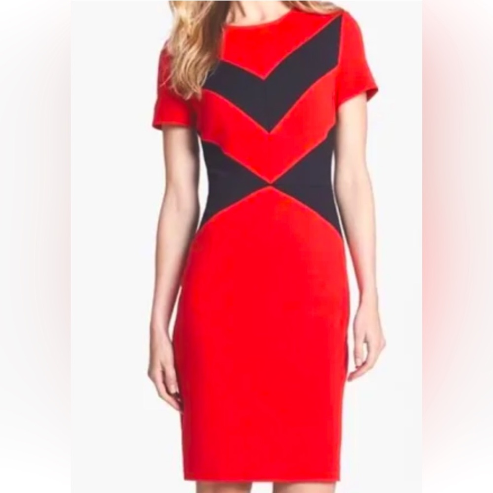 Vince Camuto Red & Black Dress
